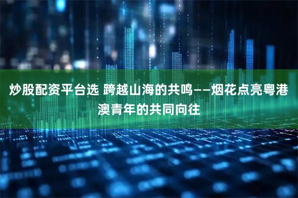 炒股配资平台选 跨越山海的共鸣——烟花点亮粤港澳青年的共同向往